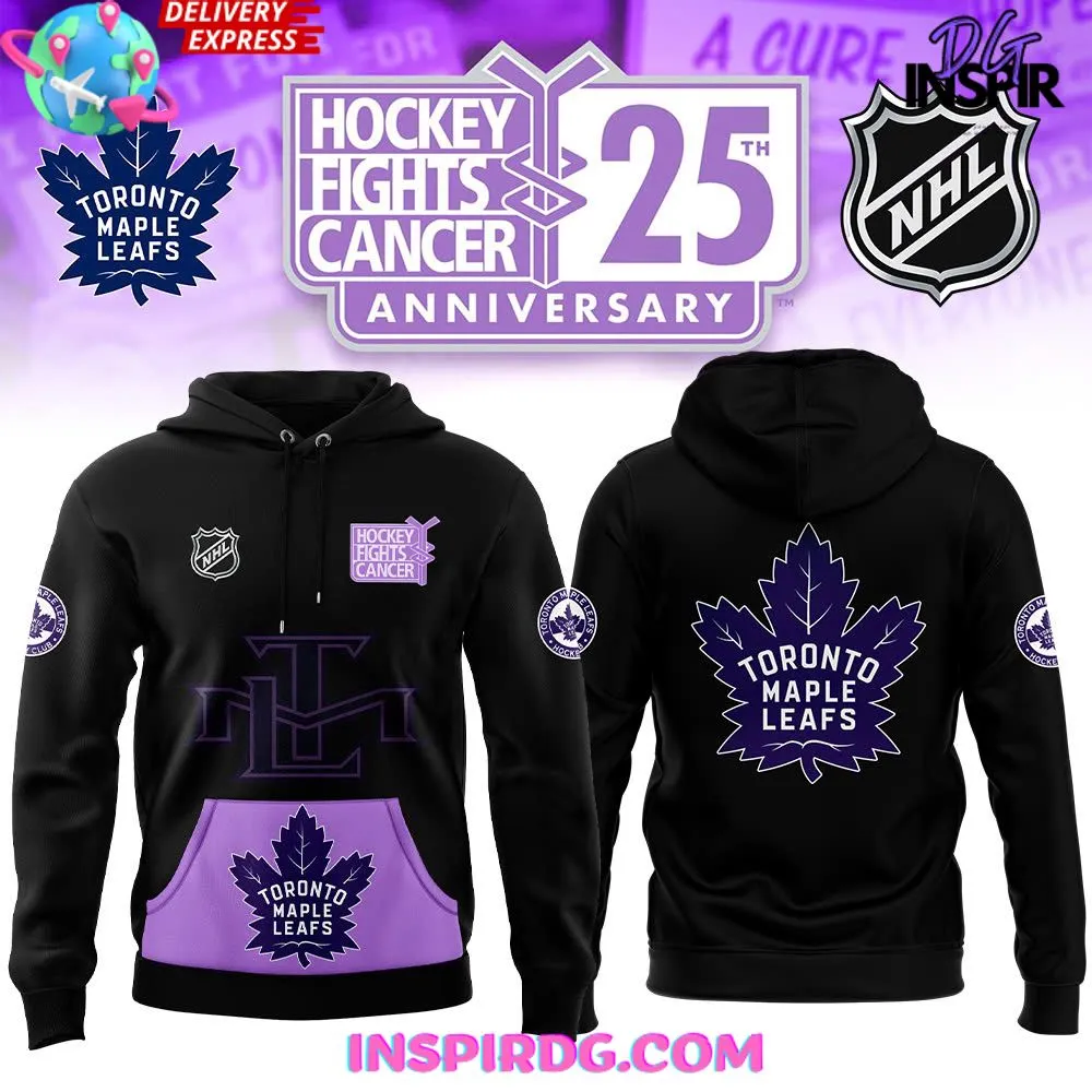 -Toronto Maple Leafs x Hockey Fights Cancer 2024 Hoodie